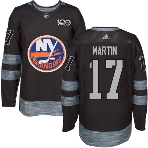 Adidas Islanders #17 Matt Martin Black 1917-100th Anniversary Stitched NHL Jersey